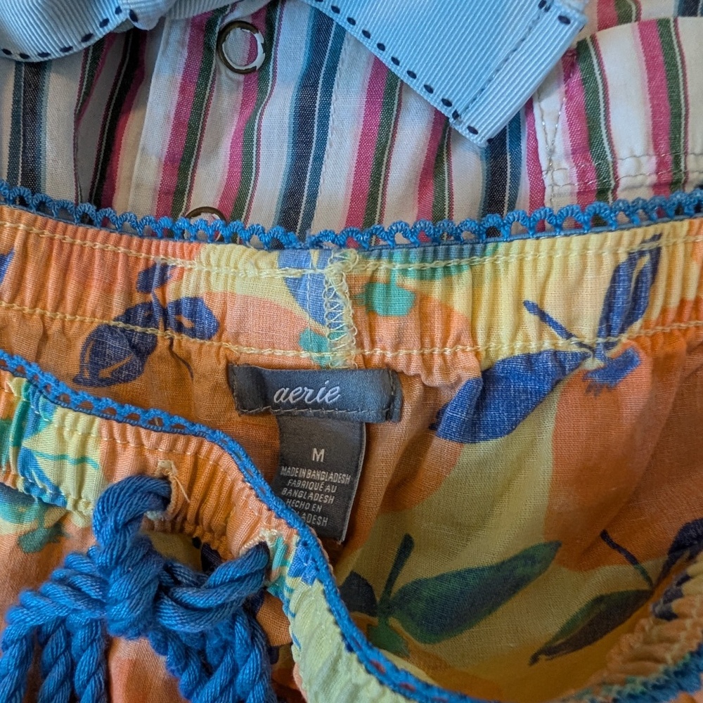 AERIE Womens Sleep Boxers (3 ) pair PLUS New Pair of Fluffy Slippers - Picture 3 of 12